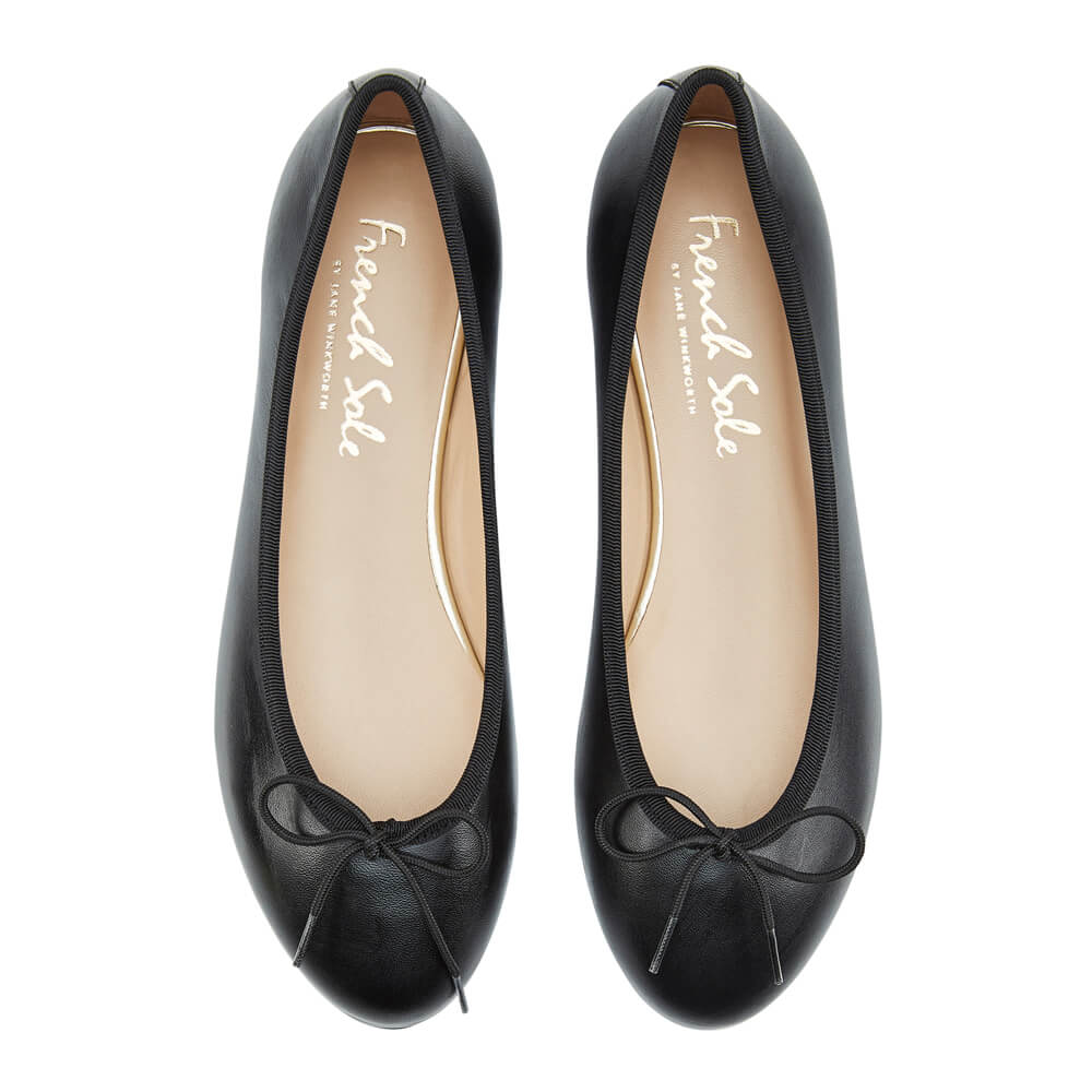 Amelie Black Leather (AML01) | French Sole