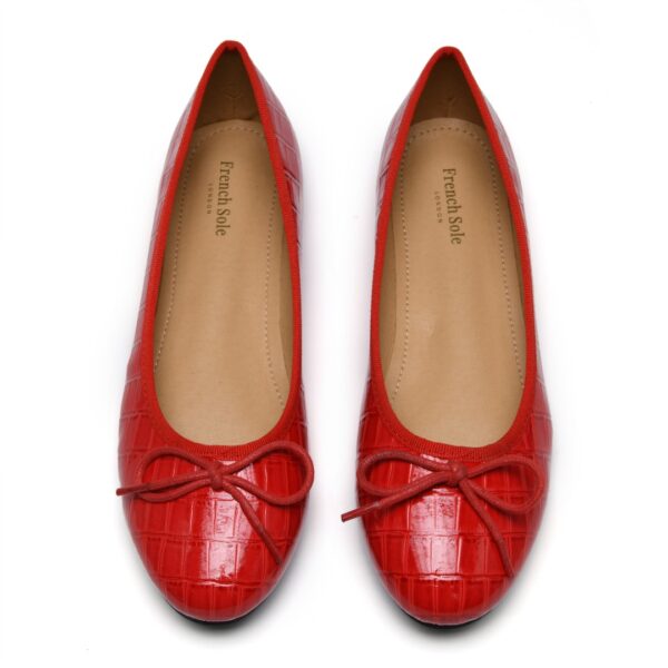 Amelie Red Patent Crocodile Leather (AML786) – French Sole